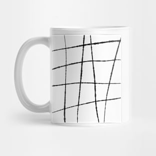 Black and White Ink Lines Mug